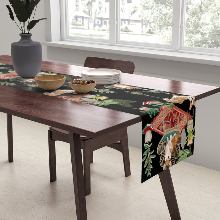 Corgis living room Table Runner Gallery Image 2