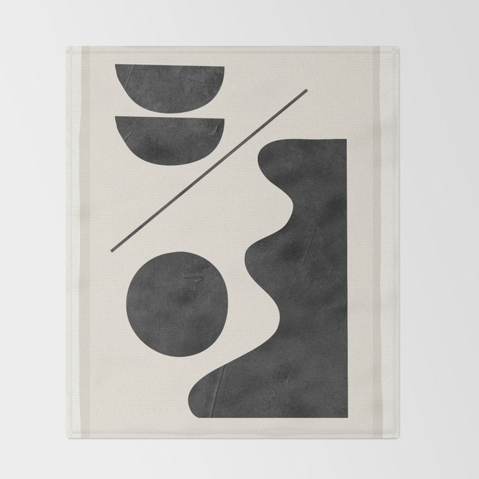 Modern Abstract Minimal Shapes 188 Throw Blanket Gallery Image 2
