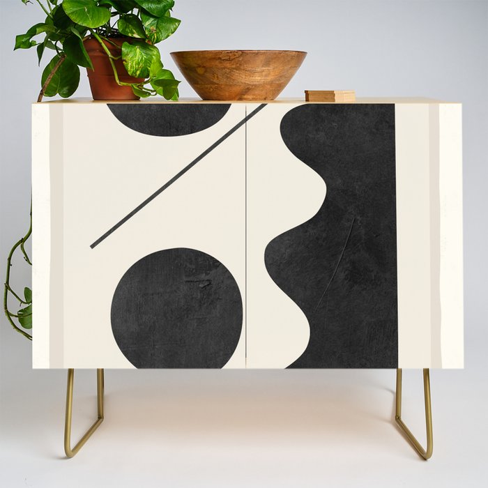 Modern Abstract Minimal Shapes 188 Credenza Gallery Image 1