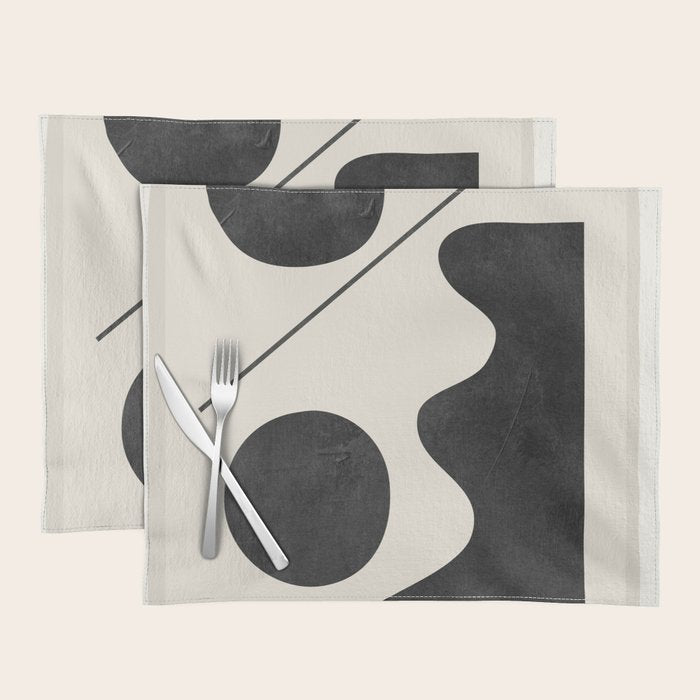 Modern Abstract Minimal Shapes 188 Placemat Gallery Image 1