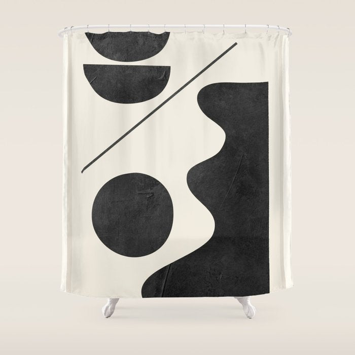 Modern Abstract Minimal Shapes 188 Shower Curtain Gallery Image 1