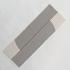 Beige Neutral Retro Balance  Yoga Mat Gallery Image 1