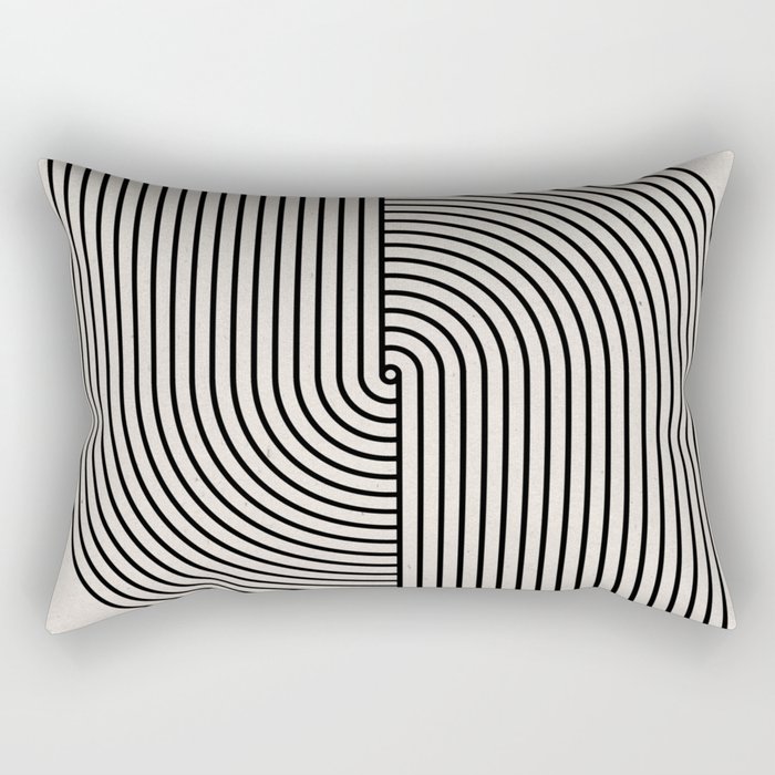 Beige Neutral Retro Balance  Rectangular Pillow Gallery Image 2