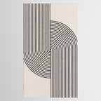 Beige Neutral Retro Balance  Tablecloth Gallery Image 2