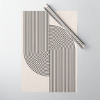 Beige Neutral Retro Balance  Wrapping Paper Gallery Image 1