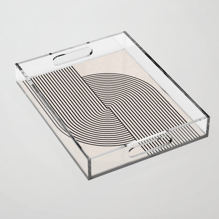 Beige Neutral Retro Balance  Acrylic Tray Gallery Image 1