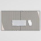 Beige Neutral Retro Balance  Desk Mat Gallery Image 1