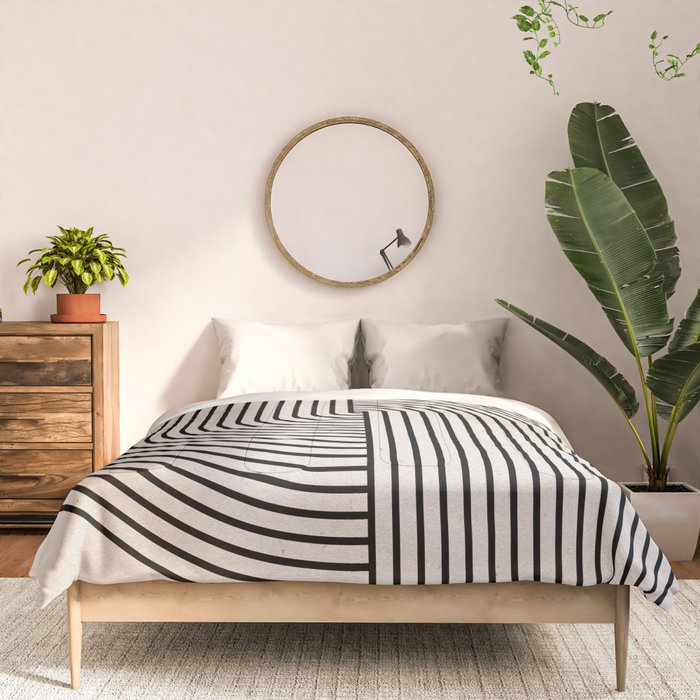 Beige Neutral Retro Balance  Comforter Gallery Image 3