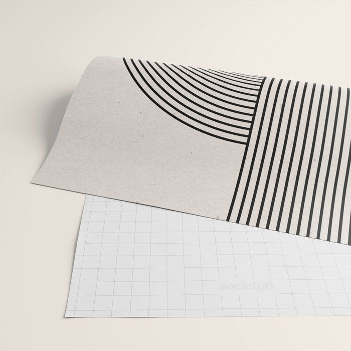 Beige Neutral Retro Balance  Wrapping Paper Gallery Image 2