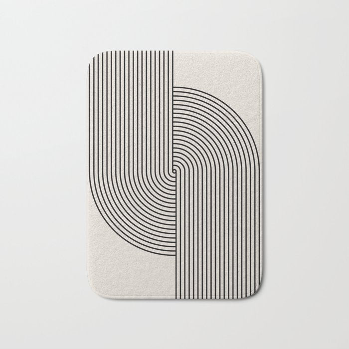 Beige Neutral Retro Balance  Bath Mat Gallery Image 1