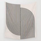 Beige Neutral Retro Balance  Wall Tapestry Gallery Image 4
