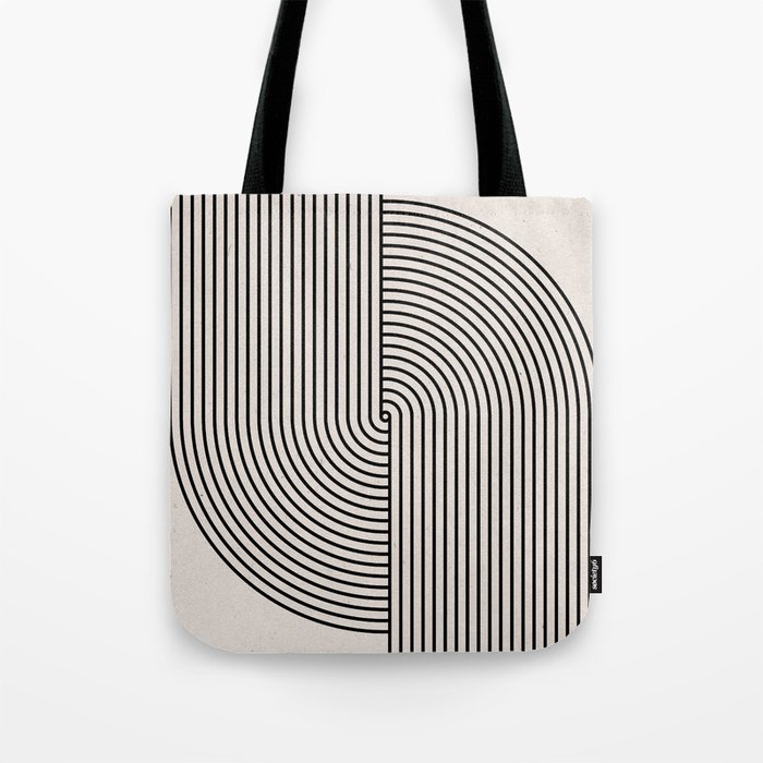 Beige Neutral Retro Balance  Tote Bag Gallery Image 1