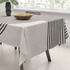 Beige Neutral Retro Balance  Tablecloth Gallery Image 3