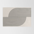 Beige Neutral Retro Balance  Rug Gallery Image 2