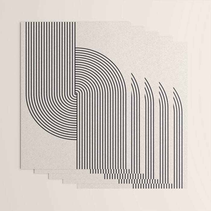 Beige Neutral Retro Balance  Wrapping Paper Gallery Image 3