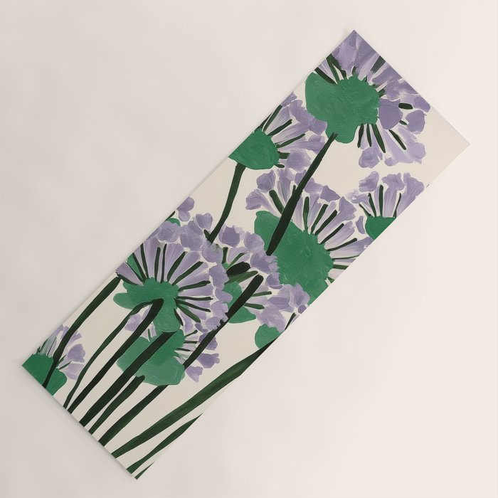 Modern Lavender Garden Yoga Mat Gallery Image 1