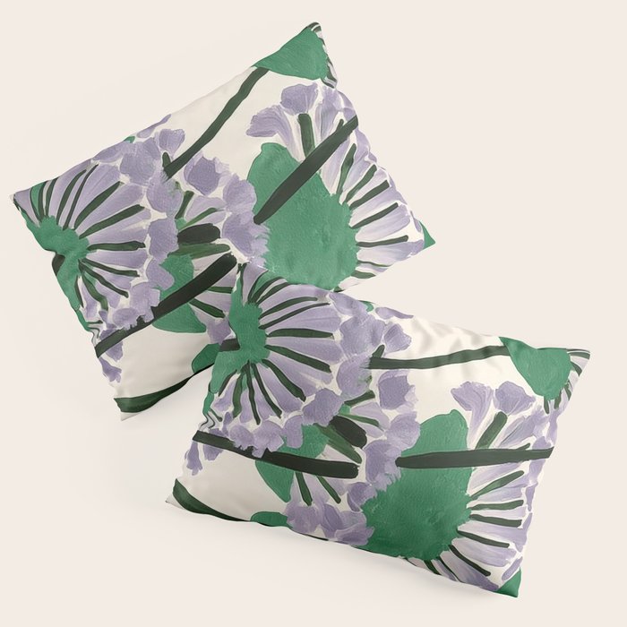 Modern Lavender Garden Pillow Sham Gallery Image 1