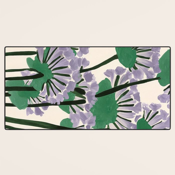 Modern Lavender Garden Desk Mat Gallery Image 3