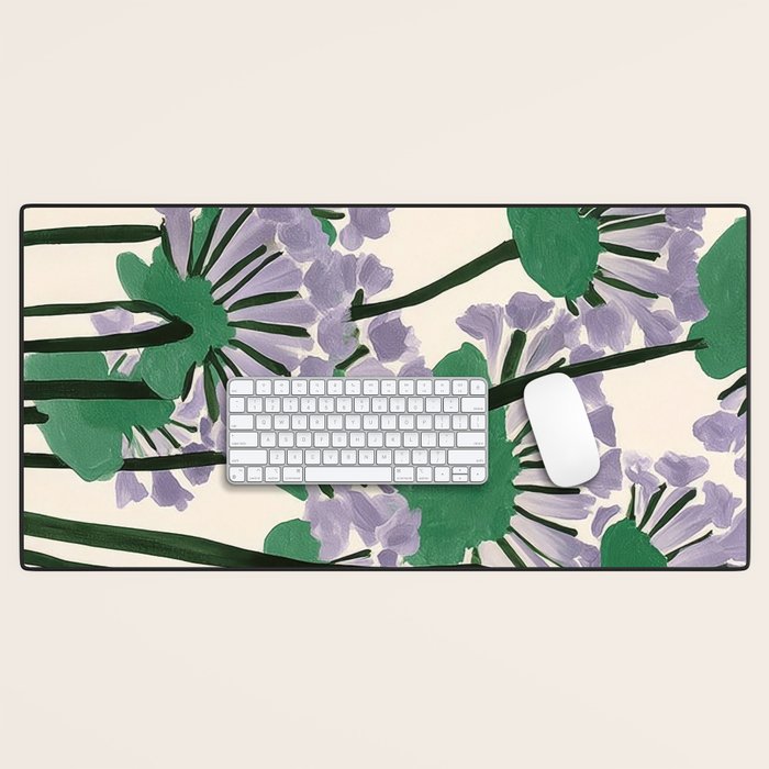 Modern Lavender Garden Desk Mat Gallery Image 1