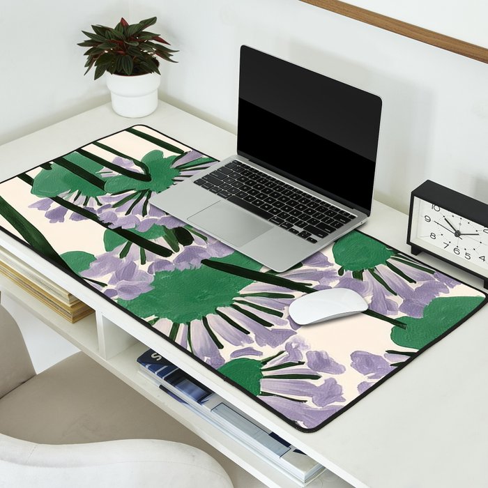 Modern Lavender Garden Desk Mat Gallery Image 2
