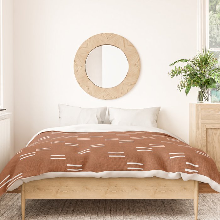 double dash - burnt orange Duvet Cover Gallery Image 3