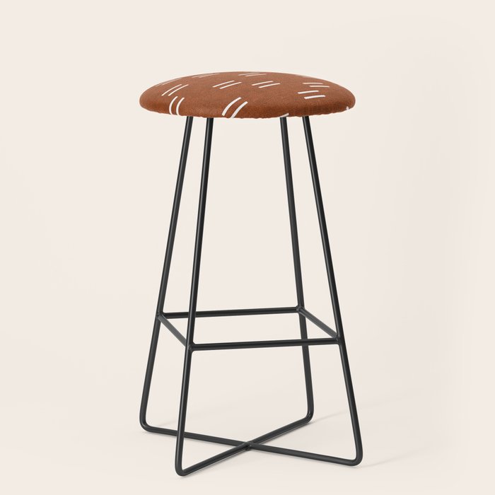 double dash - burnt orange Stool Gallery Image 1