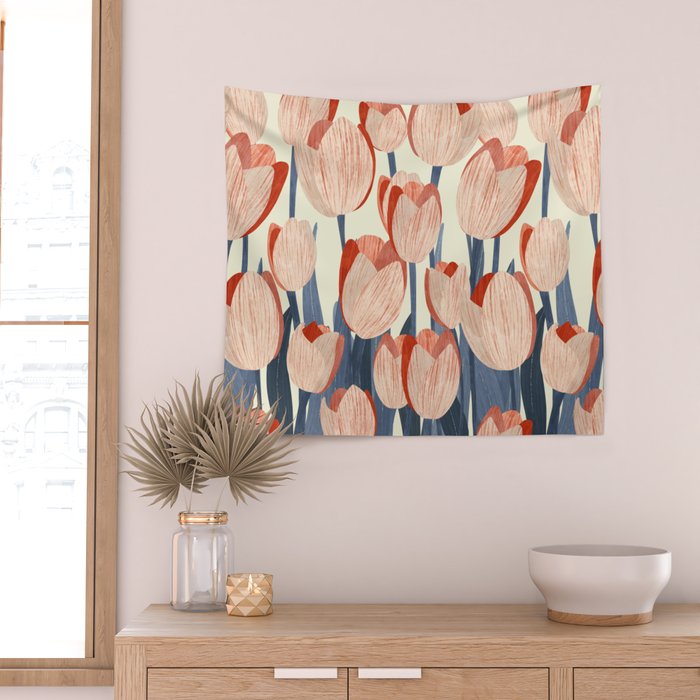 Flower Market Amsterdam inspiration Wall Tapestry Gallery Image 2