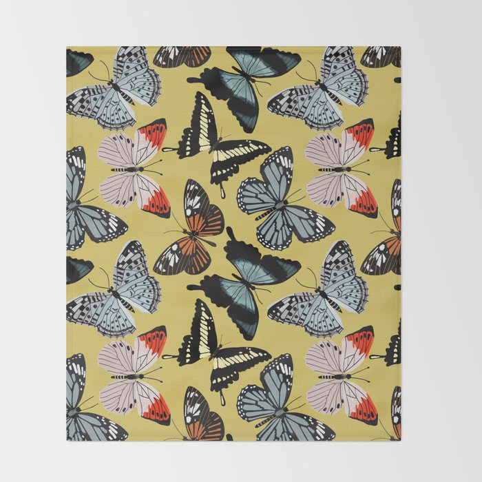Boho Butterflies Throw Blanket Gallery Image 2