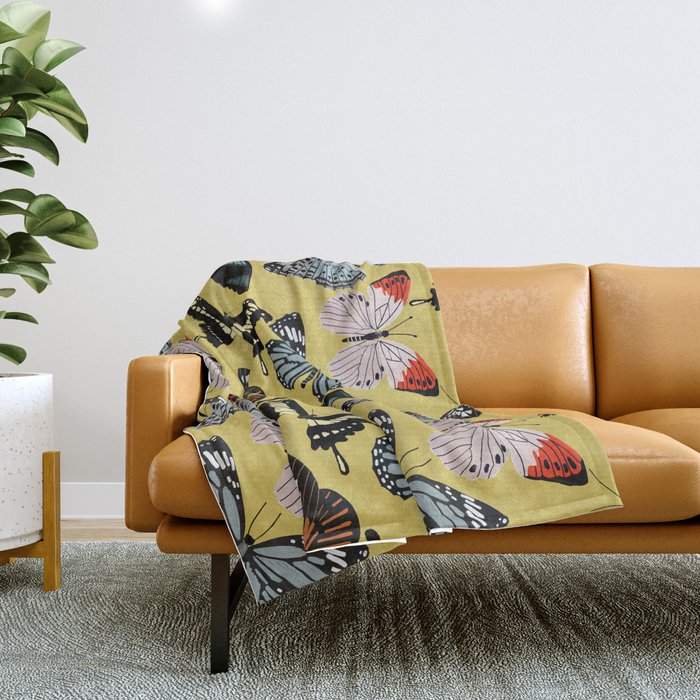 Boho Butterflies Throw Blanket Gallery Image 1