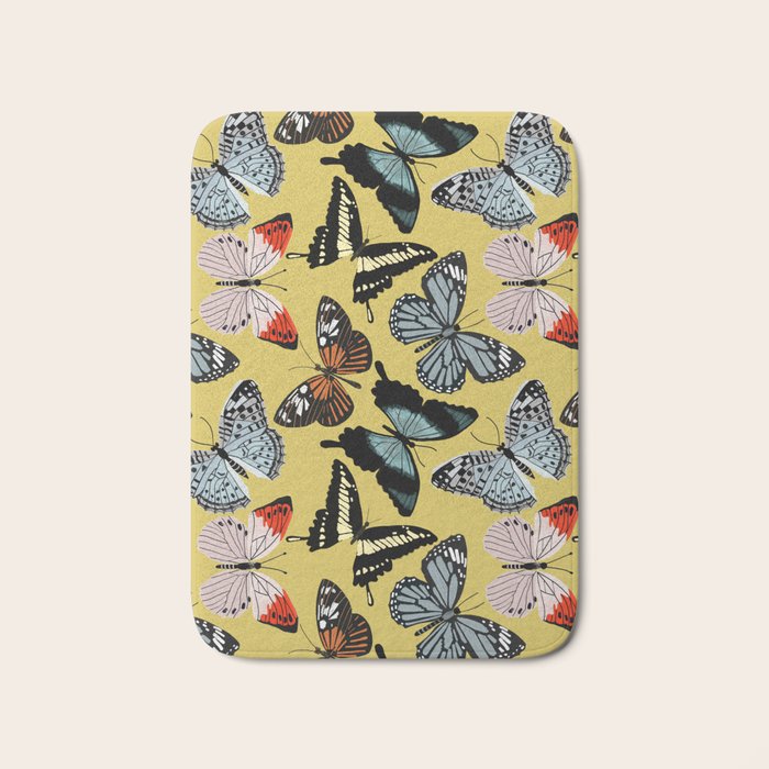 Boho Butterflies Bath Mat Gallery Image 1