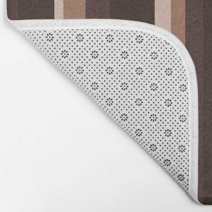 Classic Stripes XLIX - Mocha Coffee Bath Mat Gallery Image 2