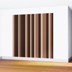 Classic Stripes XLIX - Mocha Coffee Wall Mural Gallery Image 2