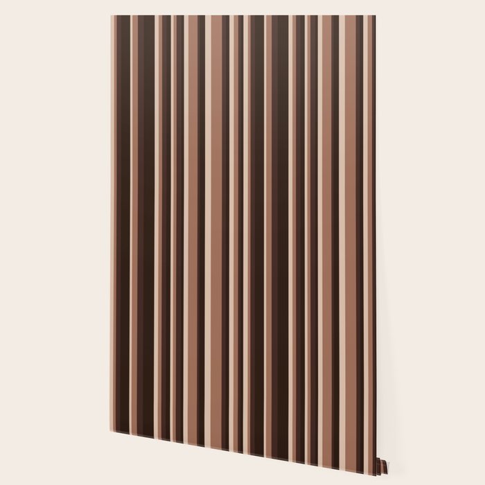 Classic Stripes XLIX - Mocha Coffee Wallpaper Gallery Image 2