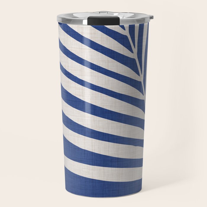 Indigo Palm Minimal Botanical Travel Mug Gallery Image 1