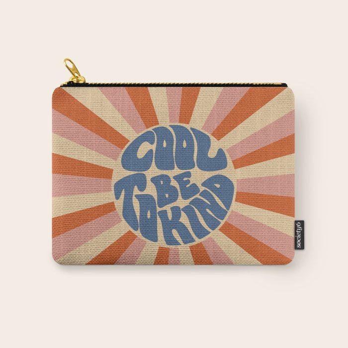 Cool to be Kind - Pink, Red and Blue  Carry All Pouch Gallery Image 1
