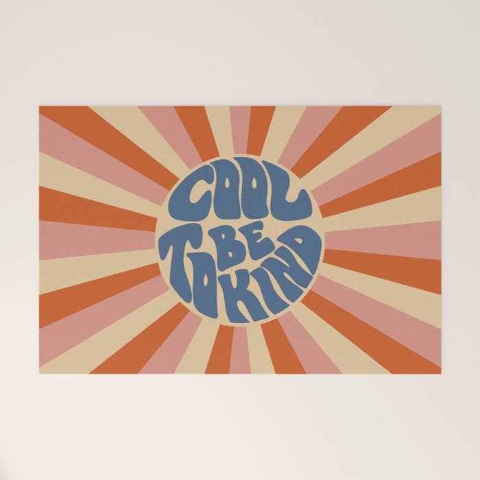 Cool to be Kind - Pink, Red and Blue  Welcome Mat Gallery Image 1
