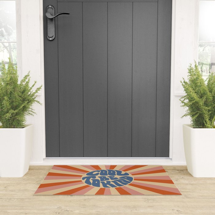Cool to be Kind - Pink, Red and Blue  Welcome Mat Gallery Image 3