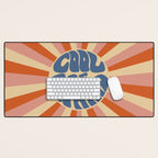 Cool to be Kind - Pink, Red and Blue  Desk Mat Gallery Image 1