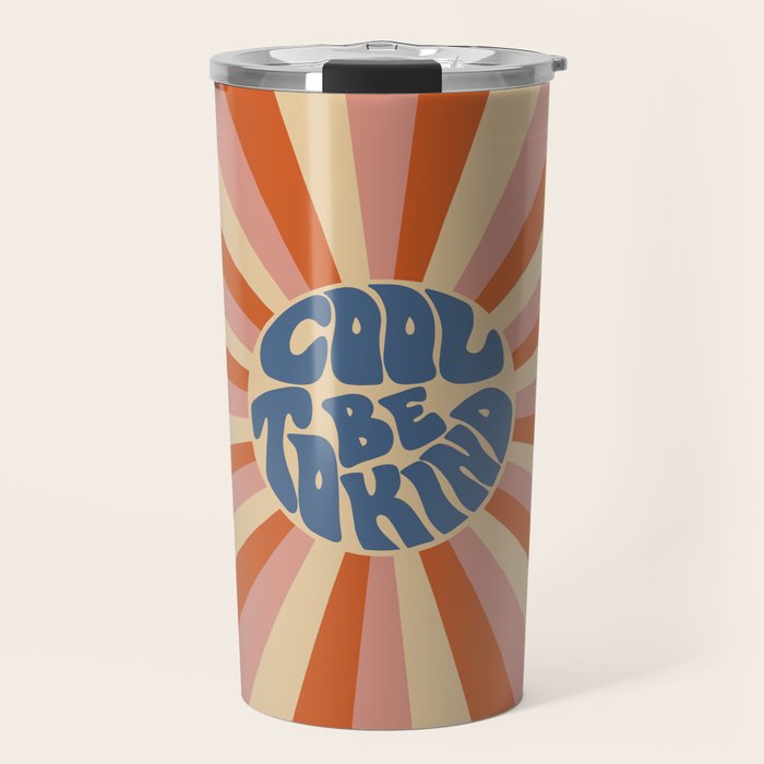 Cool to be Kind - Pink, Red and Blue  Travel Mug Gallery Image 1