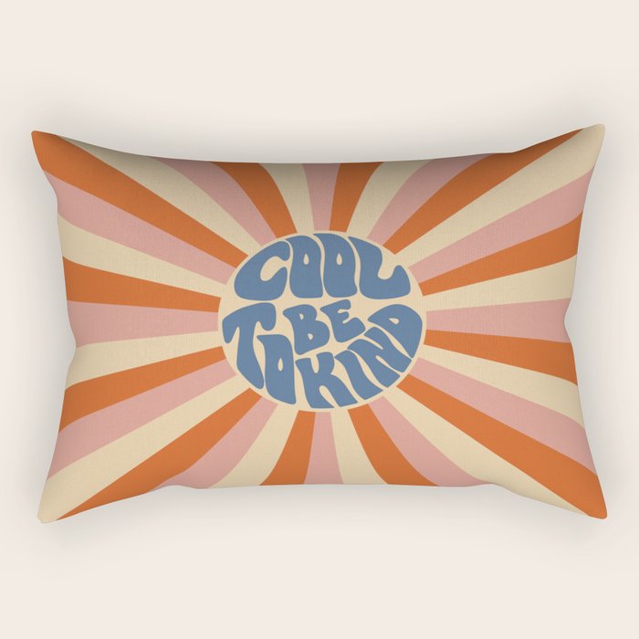 Cool to be Kind - Pink, Red and Blue  Rectangular Pillow Gallery Image 1