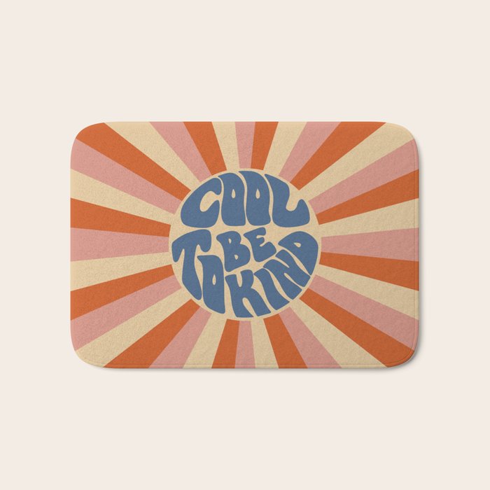 Cool to be Kind - Pink, Red and Blue  Bath Mat Gallery Image 1