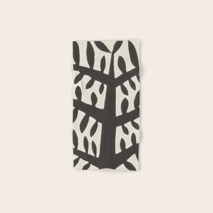 Linocut Tree #2 Bath Towel Gallery Image 1