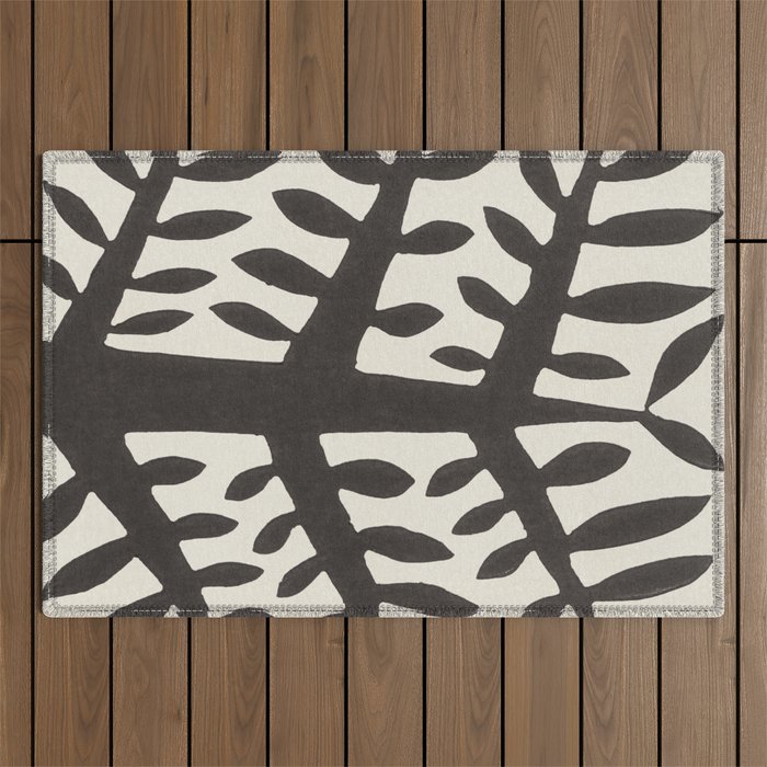 Linocut Tree #2 Outdoor Rug Gallery Image 1