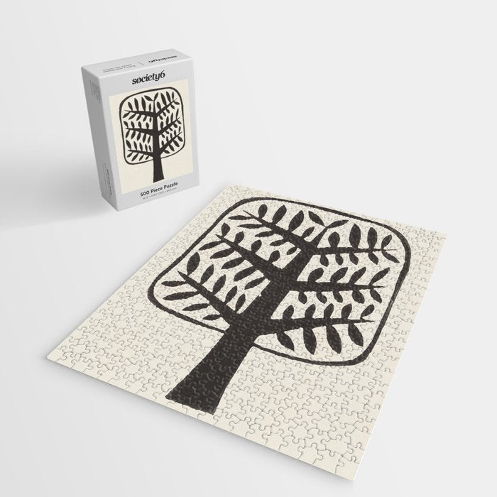 Linocut Tree #2 Jigsaw Puzzle Gallery Image 2