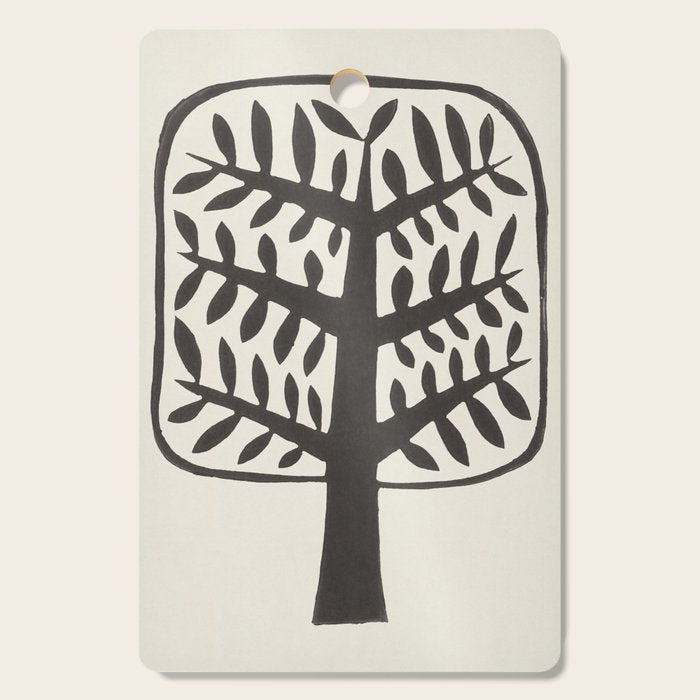 Linocut Tree #2 Cutting Board Gallery Image 1