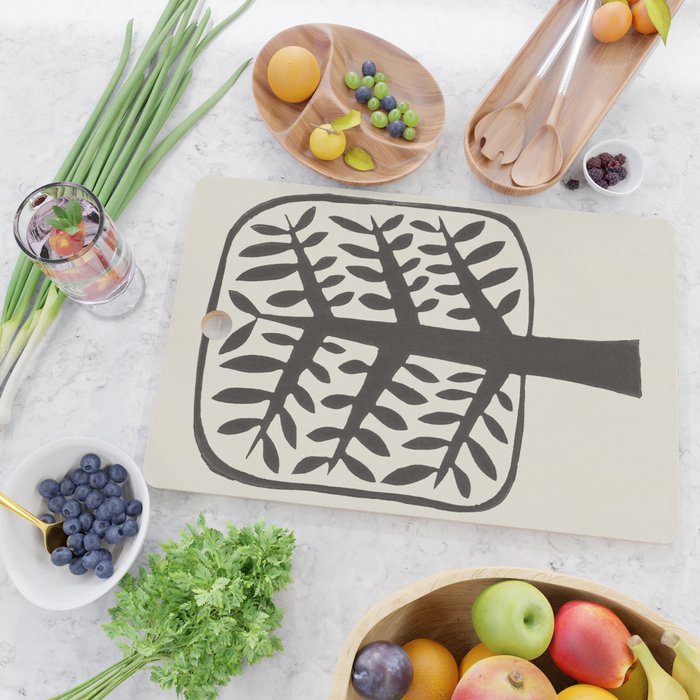 Linocut Tree #2 Cutting Board Gallery Image 2