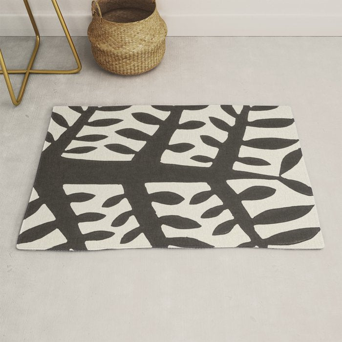 Linocut Tree #2 Rug Gallery Image 1