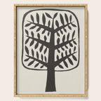 Linocut Tree #2 Serving Tray Gallery Image 1