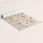 Home For The Holidays Blush Pink Christmas Yoga Mat Gallery Image 2