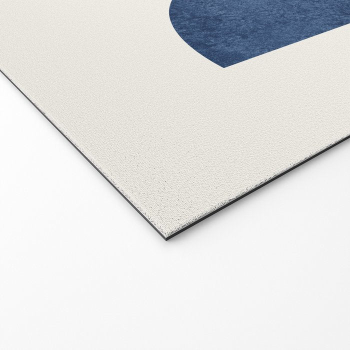 Woodblock navy blue Mid century modern Welcome Mat Gallery Image 2